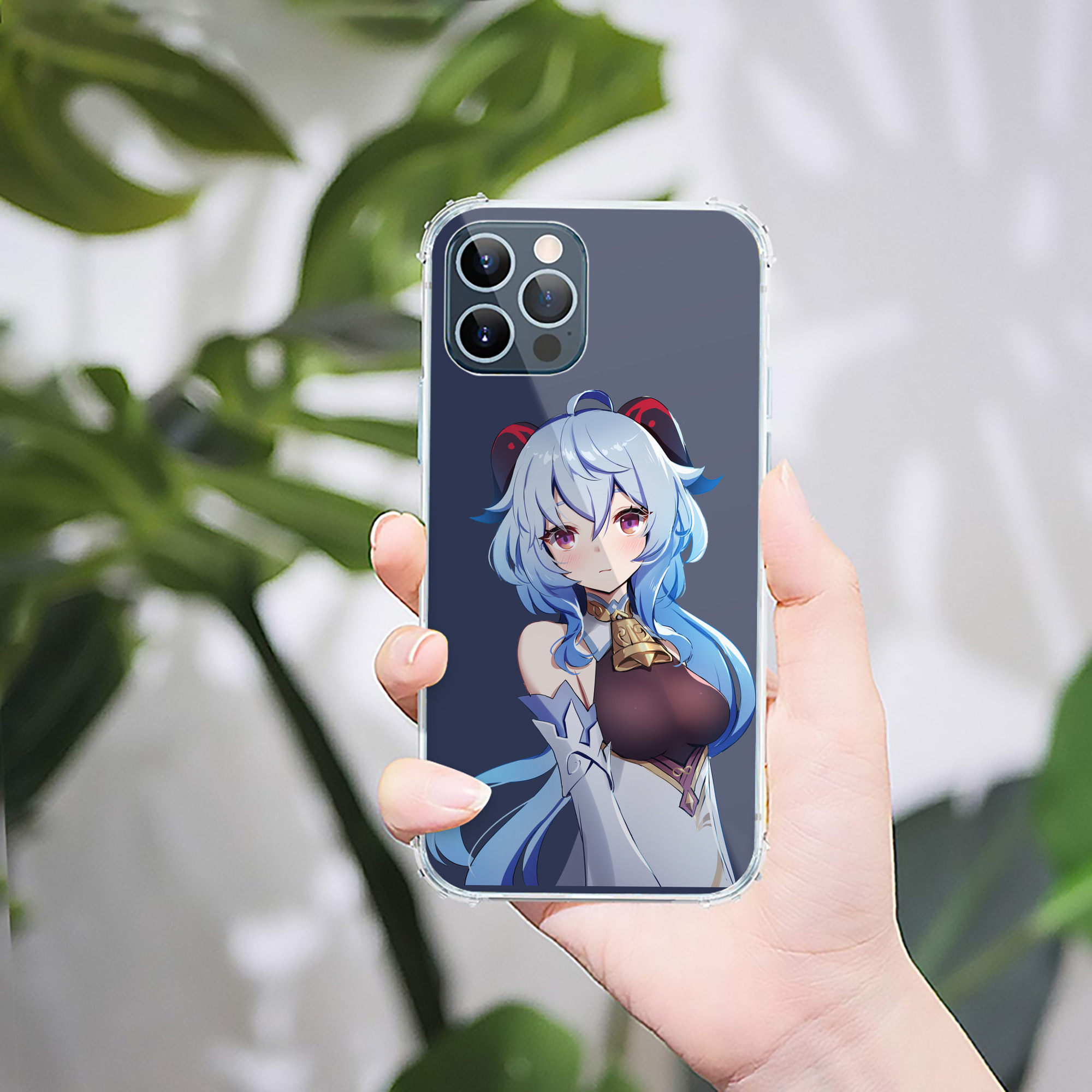 げんし神 甘雨 かんう genshin Ganyu 【iPhone 12シリーズ対応】透明スマホケース（クリアソフトケース）